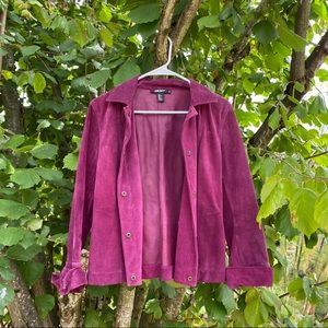 Vintage purple suede leather DKNY jacket